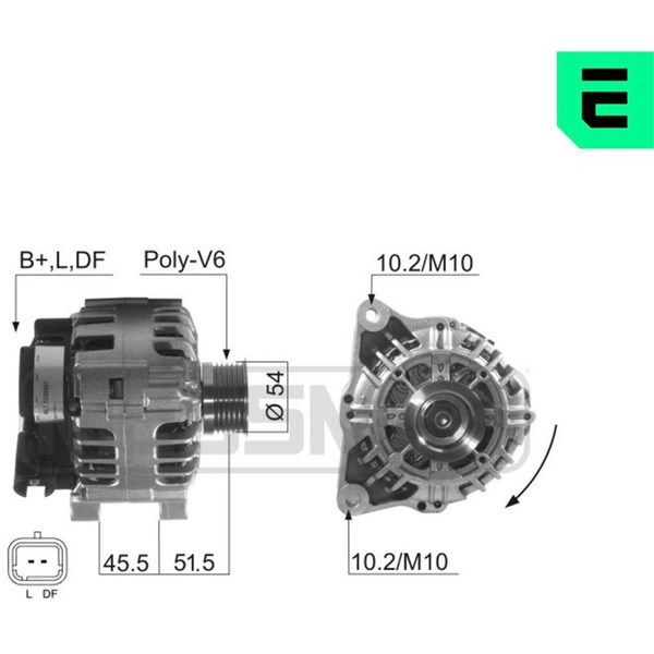 Generator 14V 90A Era oem Oem 210508 ERA OEM