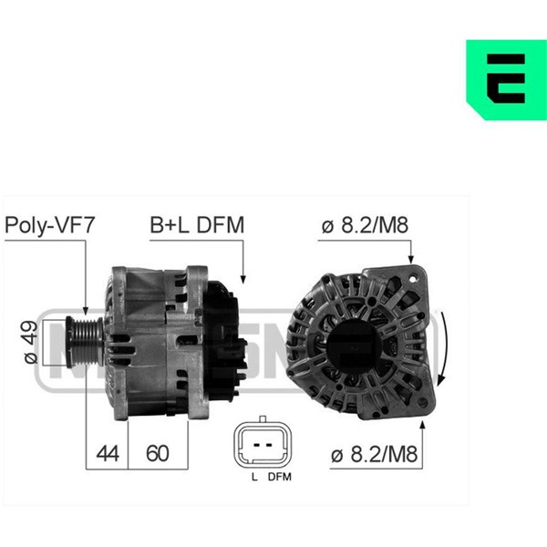 Generator 14V 150A Era oem Oem 210509 ERA OEM