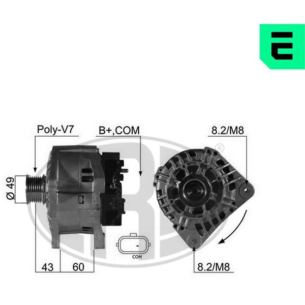 Generator 14V 120A Era oem Oem 210513 ERA OEM