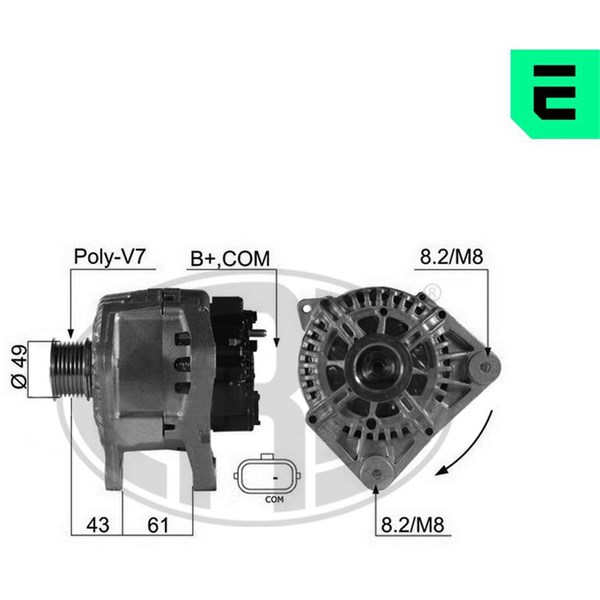 Generator 14V 110A Era oem Oem 210514 ERA OEM