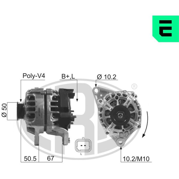 Generator 14V 80A Era oem Oem 210516 ERA OEM
