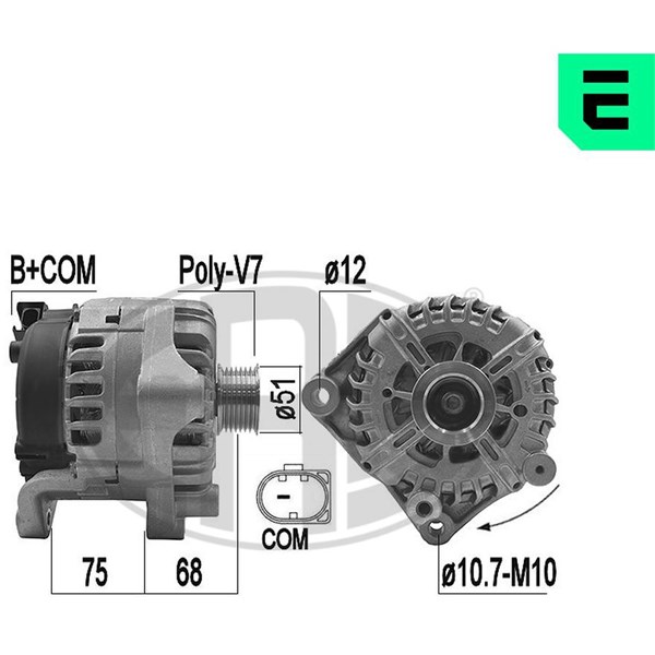 Generator 14V 230A Era oem Oem 210517 ERA OEM
