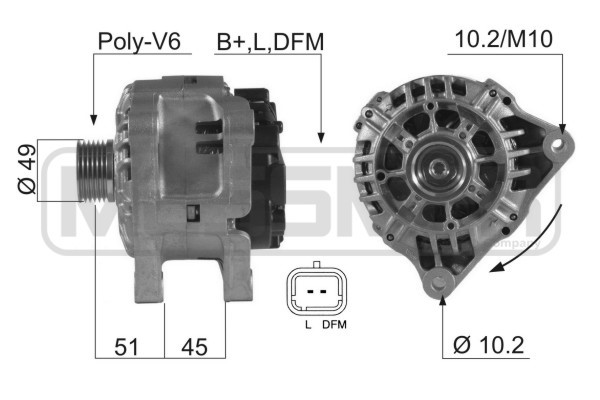 Generator 14V 90A