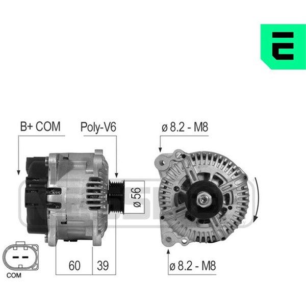 Generator 14V 180A Era oem Oem 210551 ERA OEM