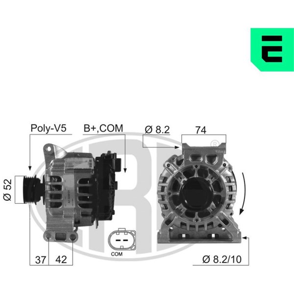 Generator 14V 90A Era oem Oem 210552 ERA OEM