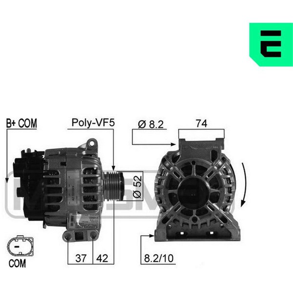 Generator 14V 110A Era oem Oem 210553 ERA OEM