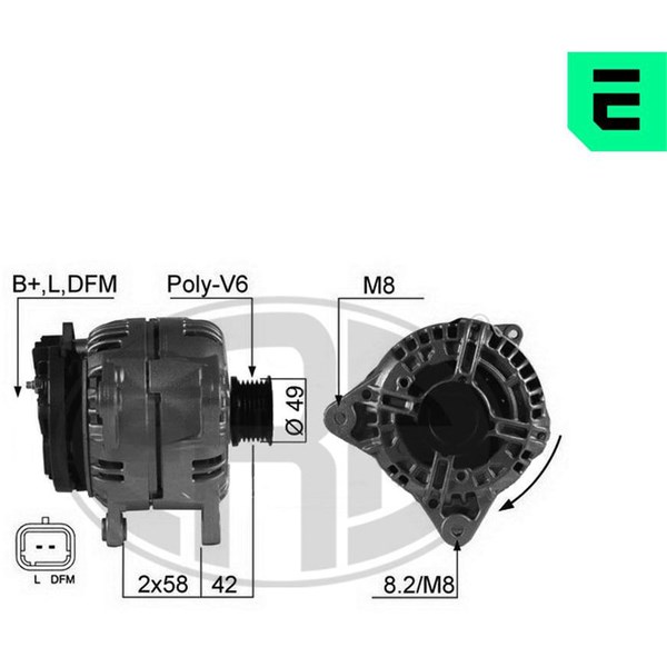 Generator 14V 150A Era oem Oem 210567 ERA OEM