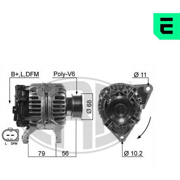 Generator 14V 90A Era oem Oem 210572 ERA OEM