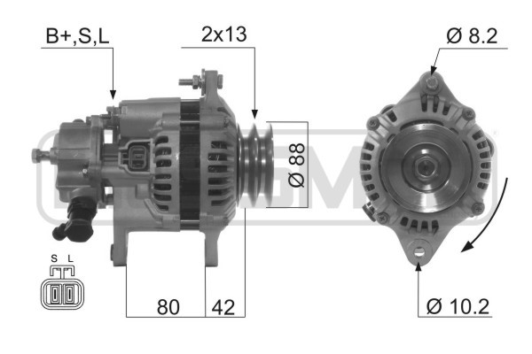 Generator 14V 80A