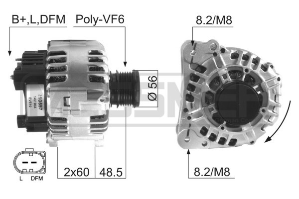 Generator 14V 70A
