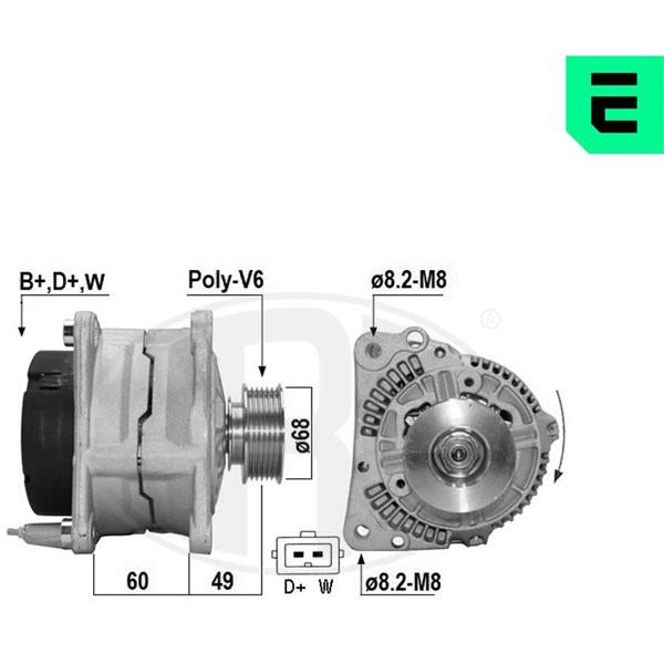 Generator 14V 90A Era oem Oem 210598 ERA OEM