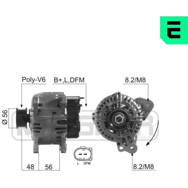Generator 14V 110A Era oem Oem 210603 ERA OEM