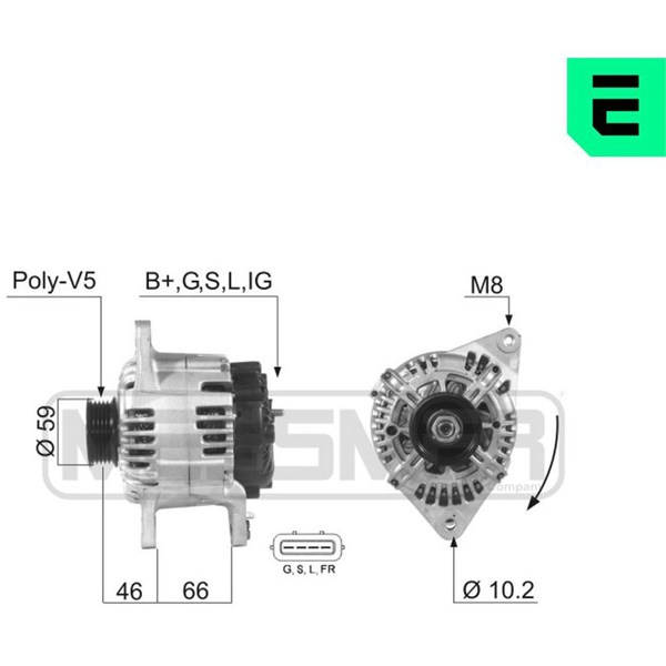 Generator 14V 110A Era oem Oem 210611 ERA OEM