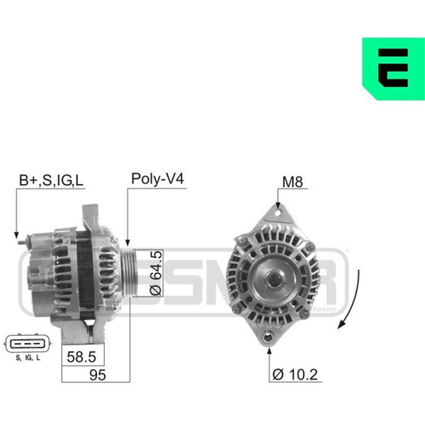 Generator 14V 60A Era oem Oem 210613 ERA OEM