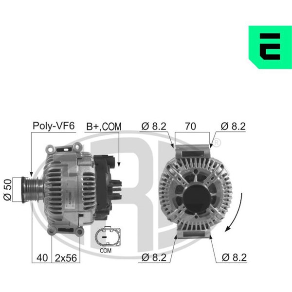 Generator 14V 180A Era oem Oem 210614 ERA OEM