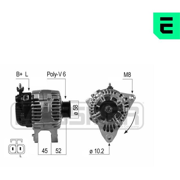 Generator 14V 120A Era oem Oem 210647 ERA OEM
