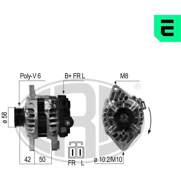 Generator 14V 90A Era oem Oem 210649 ERA OEM