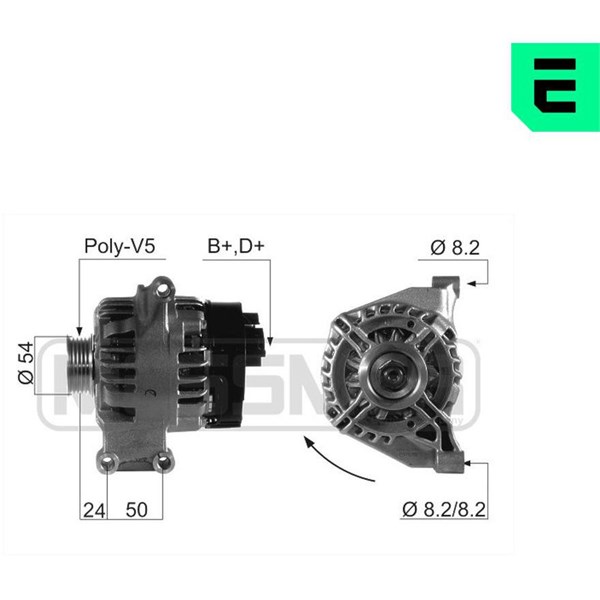 Generator 14V 105A Era oem Oem 210660 ERA OEM