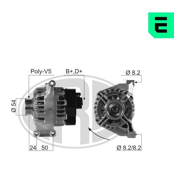 Generator 14V 90A Era oem Oem 210663 ERA OEM