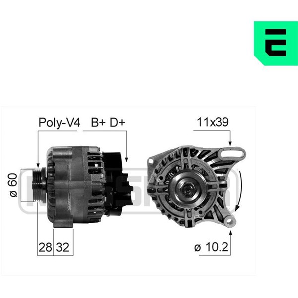 Generator 14V 90A Era oem Oem 210666 ERA OEM
