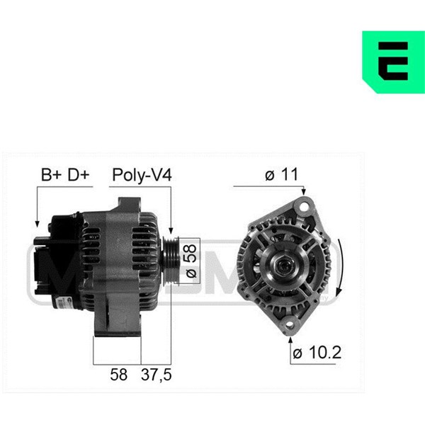 Generator 14V 65A Era oem Oem 210667 ERA OEM