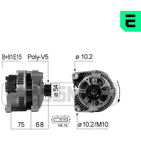 Generator 14V 150A Era oem Oem 210669 ERA OEM
