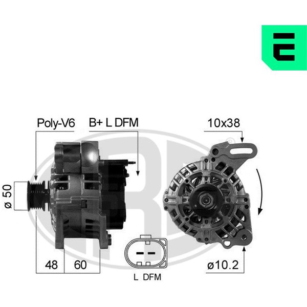 Generator 14V 70A Era oem Oem 210671 ERA OEM