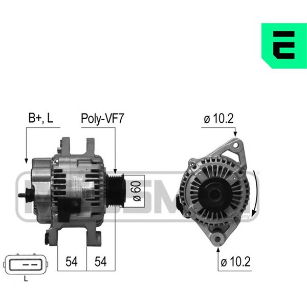 Generator 14V 110A Era oem Oem 210678 ERA OEM