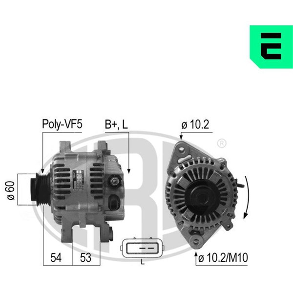 Generator 14V 120A Era oem Oem 210679 ERA OEM