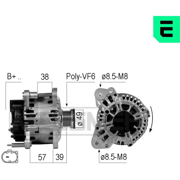 Generator 14V 110A Era oem Oem 210684 ERA OEM Generator 14V 110A Era oem Oem 210684 ERA OEM