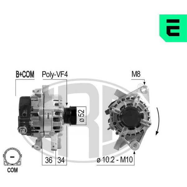 Generator 14V 90A Era oem Oem 210693 ERA OEM