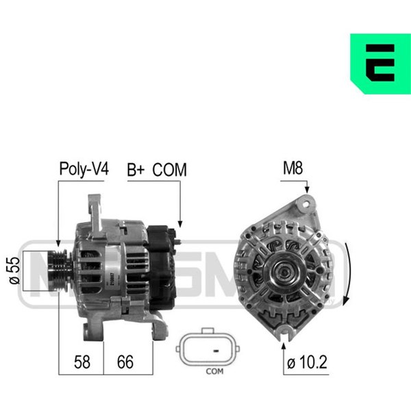 Generator 14V 110A Era oem Oem 210697 ERA OEM