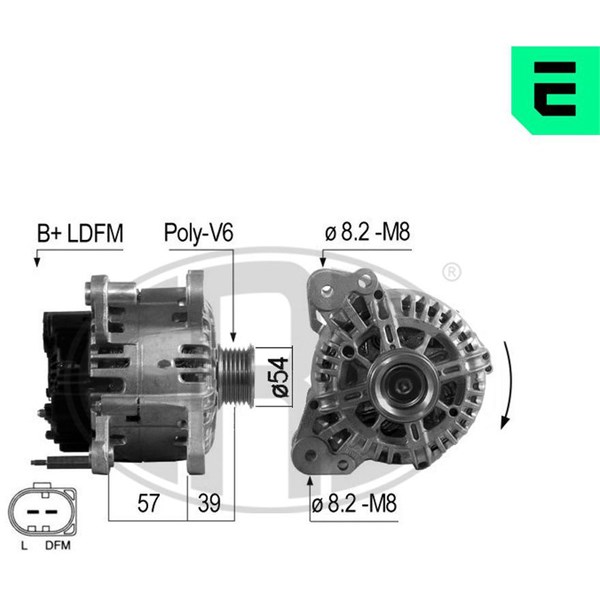 Generator 14V 110A Era oem Oem 210699 ERA OEM
