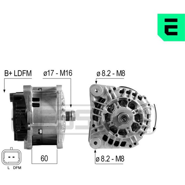 Generator 14V 120A Era oem Oem 210701 ERA OEM