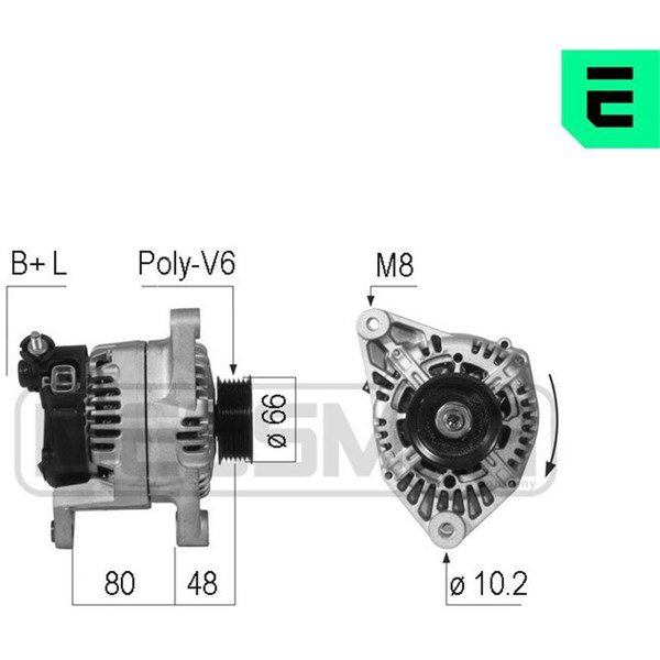 Generator 14V 90A Era oem Oem 210709 ERA OEM