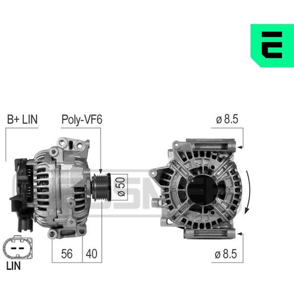 Generator 12V 200A Era oem Oem 210712 ERA OEM