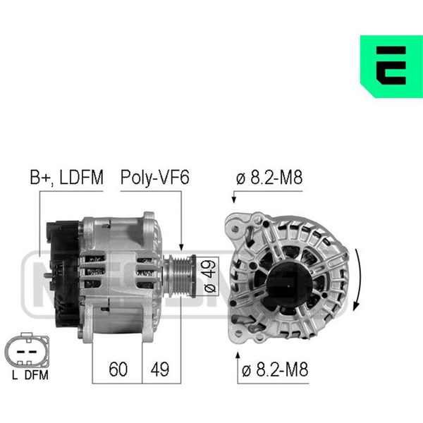 Generator 14V 150A Era oem Oem 210716 ERA OEM