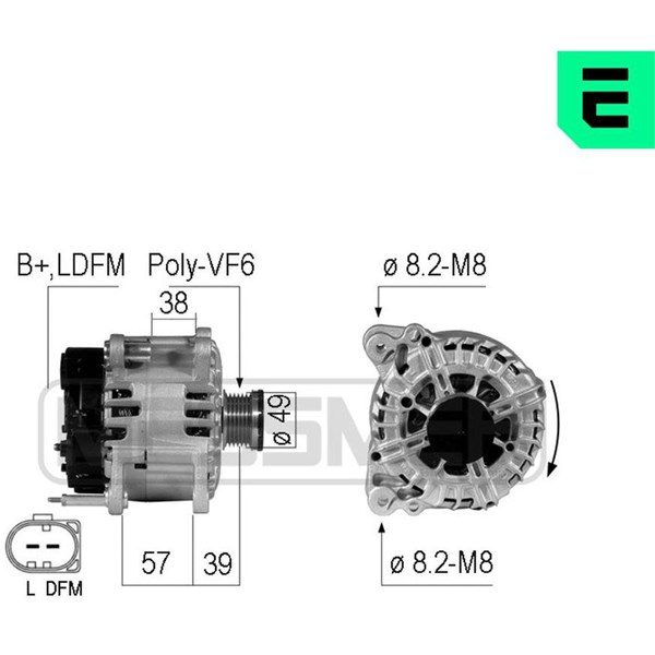Generator 14V 140A Era oem Oem 210718 ERA OEM