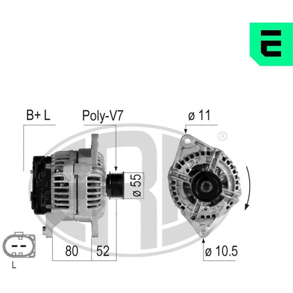 Generator 14V 140A Era oem Oem 210723 ERA OEM