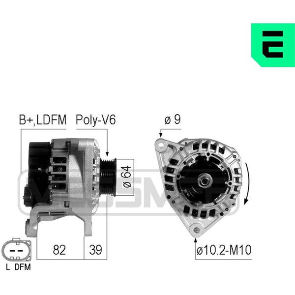 Generator 14V 90A Era oem Oem 210733 ERA OEM