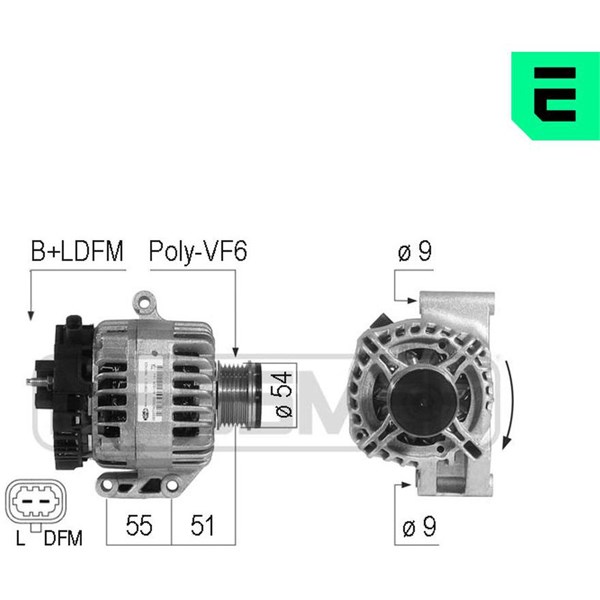 Generator 14V 70A Era oem Oem 210734 ERA OEM