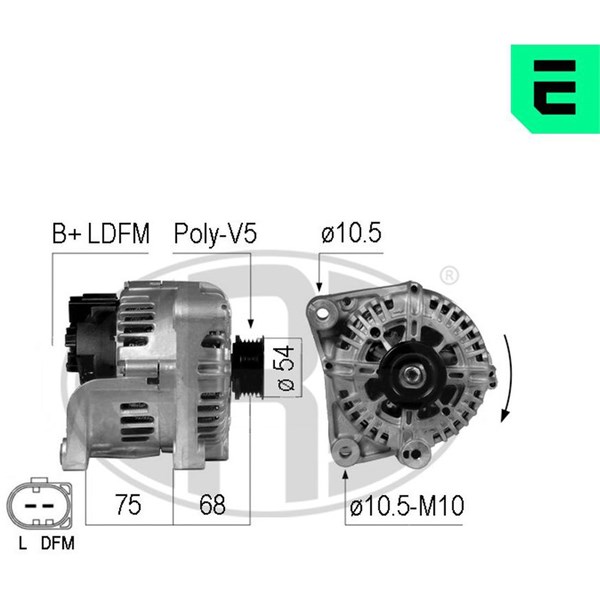 Generator 14V 150A Era oem Oem 210736 ERA OEM