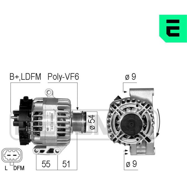 Generator 14V 120A Era oem Oem 210738 ERA OEM