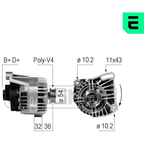Generator 14V 90A Era oem Oem 210745 ERA OEM