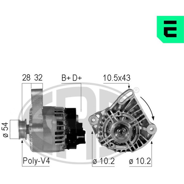 Generator 14V 70A Era oem Oem 210746 ERA OEM