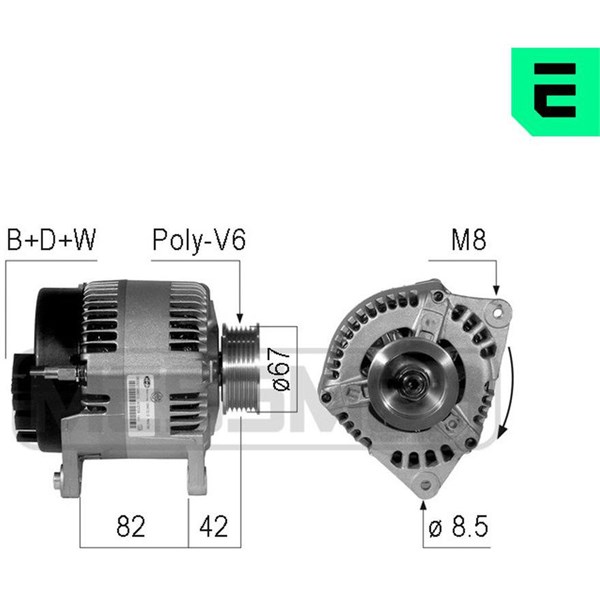Generator 14V 100A Era oem Oem 210761 ERA OEM