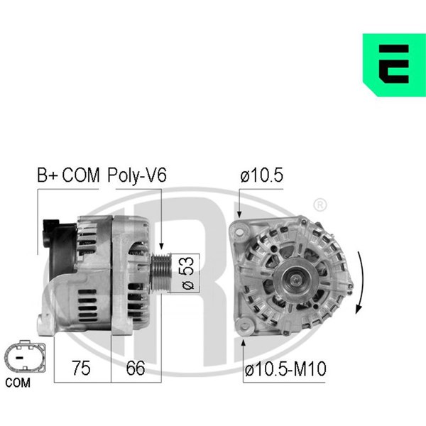 Generator 14V 180A Era oem Oem 210771 ERA OEM