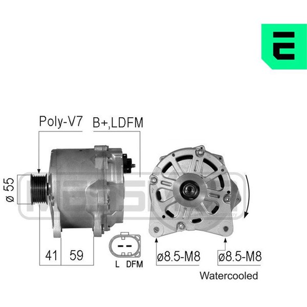 Generator 14V 190A Era oem Oem 210778 ERA OEM