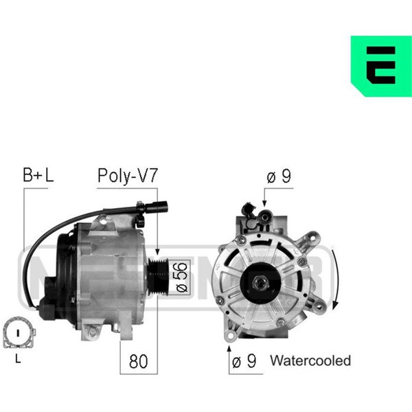 Generator 14V 190A Era oem Oem 210780 ERA OEM