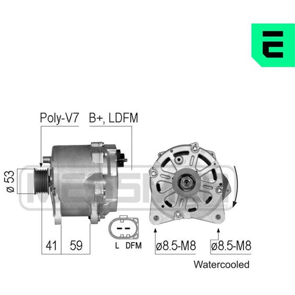 Generator 14V 190A Era oem Oem 210785 ERA OEM